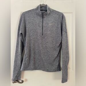 Nike Heather Gray Dri-FIT Running Pullover